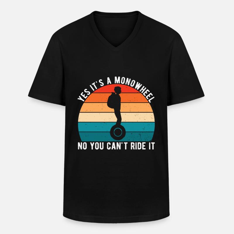 EUC Monowheel - Männer-T-Shirt mit V-Ausschnitt - Schwarz