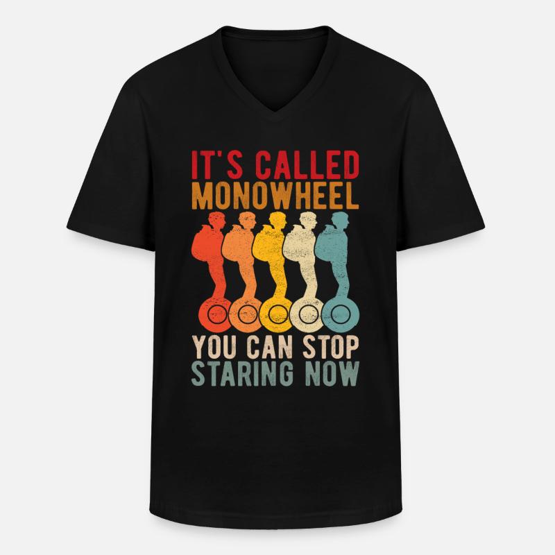 EUC Monowheel - Männer-T-Shirt mit V-Ausschnitt - Schwarz