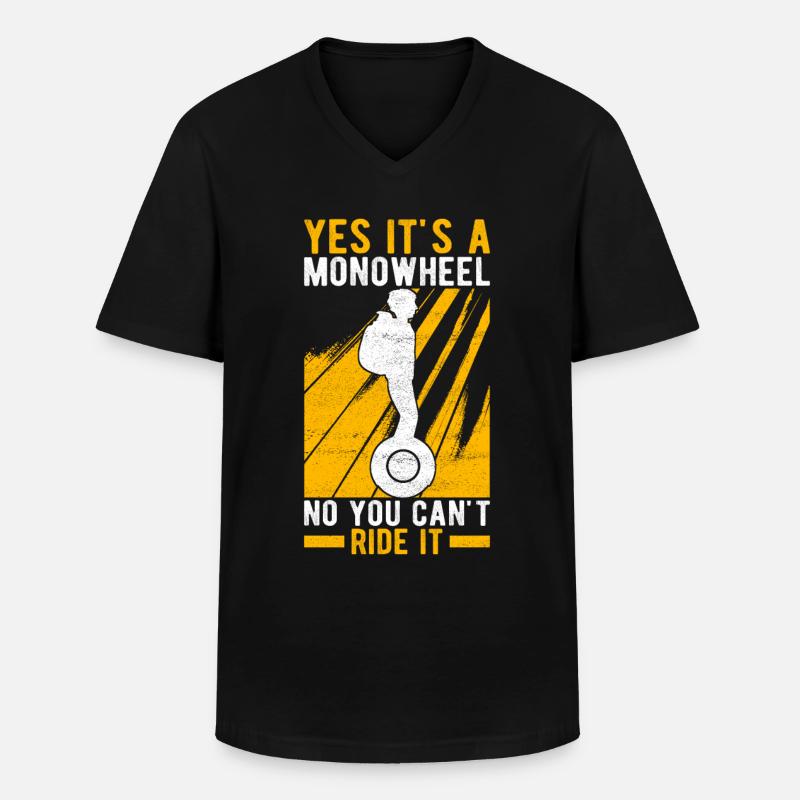 EUC Monowheel - Männer-T-Shirt mit V-Ausschnitt - Schwarz
