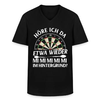 Dart Geschenk Dartboard Dartspieler Bullseye - Männer-T-Shirt mit V-Ausschnitt - Schwarz - Vorne - AI Model Male 178 dark (178cm)