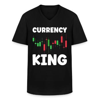 Forex Trading Forex Trader Financial Market - Men's V-Neck T-Shirt - black - Front - AI Model Male 178 dark (178cm)