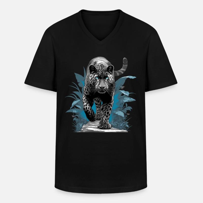 Panthers Panther - Männer-T-Shirt mit V-Ausschnitt - Schwarz