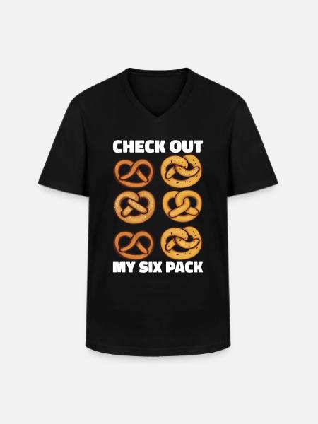 Bretzel Brezeln Bäcker Backwaren - Männer-T-Shirt mit V-Ausschnitt - Schwarz