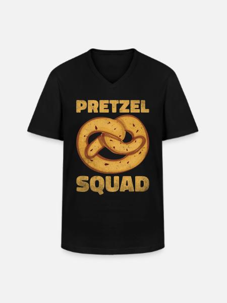 Bretzel Brezeln Bäcker Backwaren - Männer-T-Shirt mit V-Ausschnitt - Schwarz