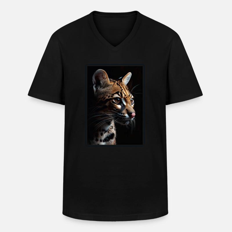 Ocelots Ocelot - Männer-T-Shirt mit V-Ausschnitt - Schwarz