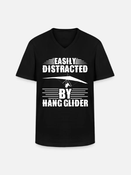 Deltaplane Parapente Deltaplane - T-shirt col V Homme - noir