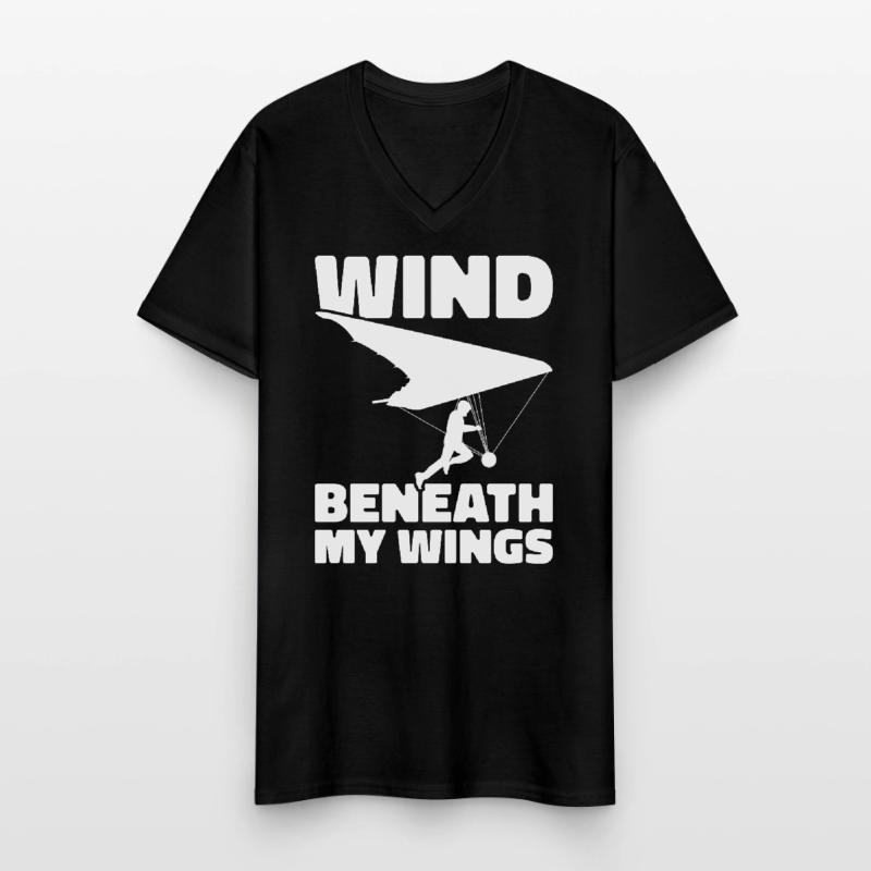 Drageflyvning Paragliding drageflyvning Klassisk herre T-shirt med V-udskæring