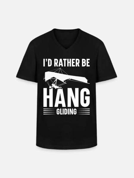 Deltaplane Parapente Deltaplane - T-shirt col V Homme - noir