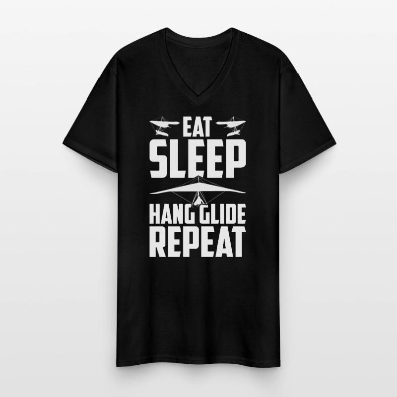 Drageflyvning Paragliding drageflyvning Klassisk herre T-shirt med V-udskæring