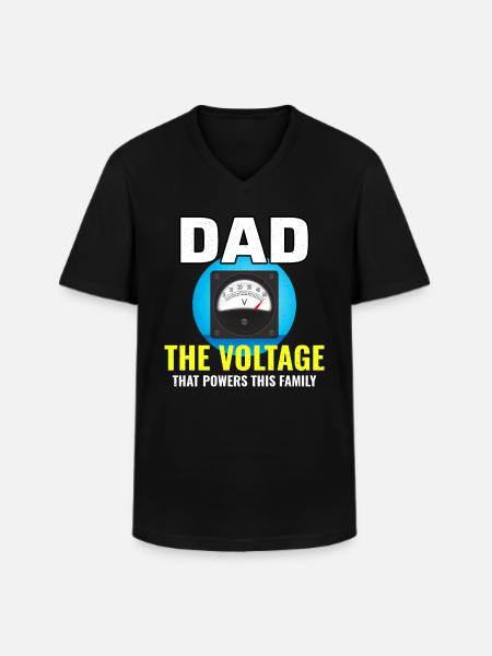 Electrician Dad Electrical Technician Engineer - Men's V-Neck T-Shirt - black