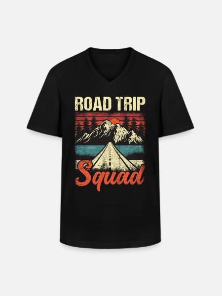 Road Trip Squad - Men's V-Neck T-Shirt - black