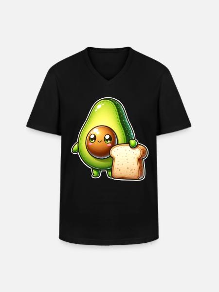Avocado Toast - Men's V-Neck T-Shirt - black