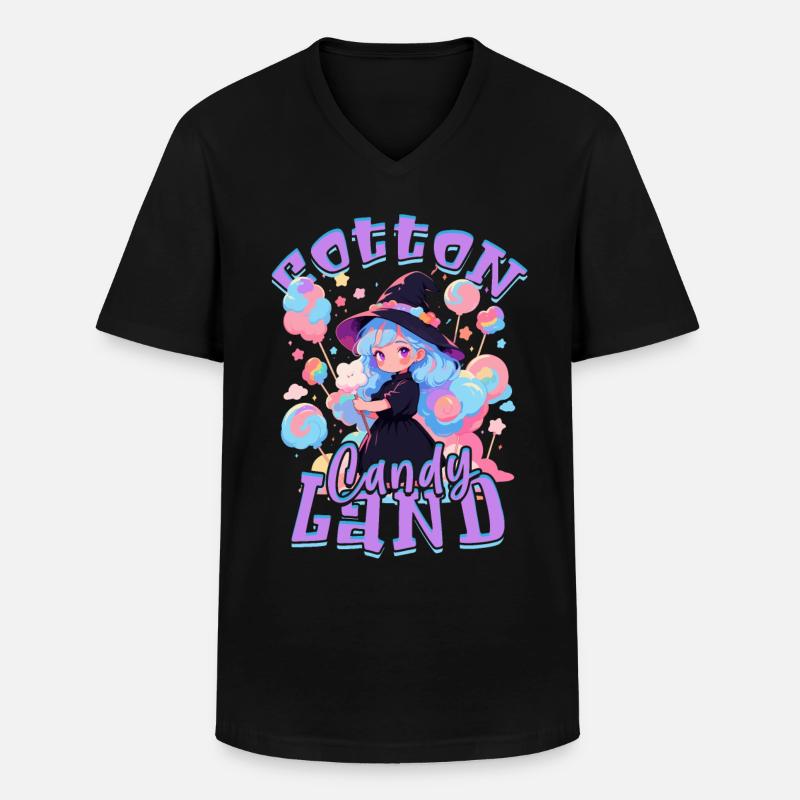 Zuckerwatte - Männer-T-Shirt mit V-Ausschnitt - Schwarz
