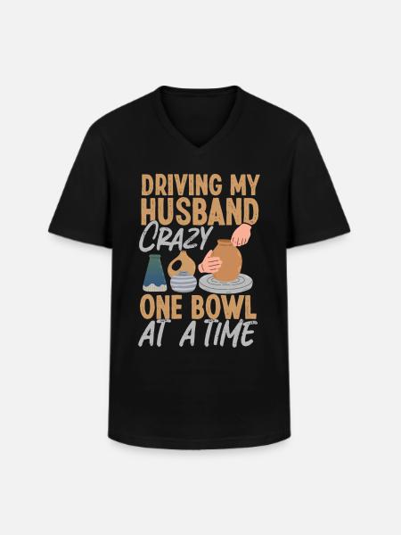 Pottery Ceramics Artist Husband - Men's V-Neck T-Shirt - black