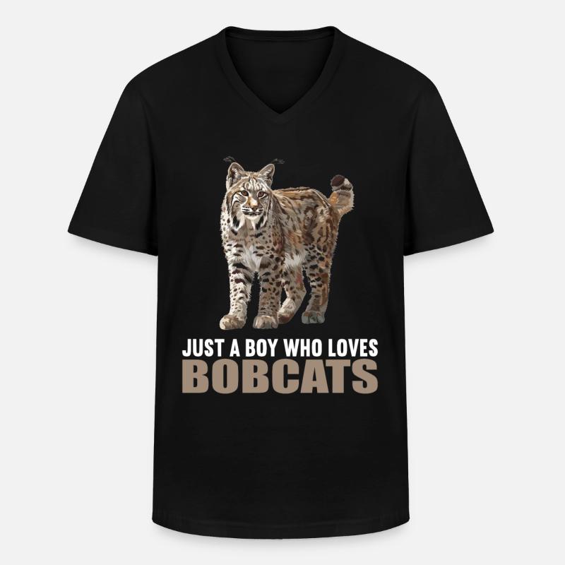 Bobcats Rotluchse Rotluchs Luchs - Männer-T-Shirt mit V-Ausschnitt - Schwarz