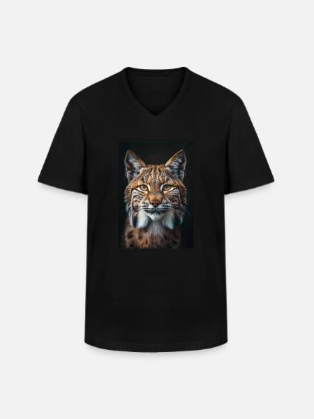 Bobcats Rotluchse Rotluchs Luchs - Männer-T-Shirt mit V-Ausschnitt - Schwarz