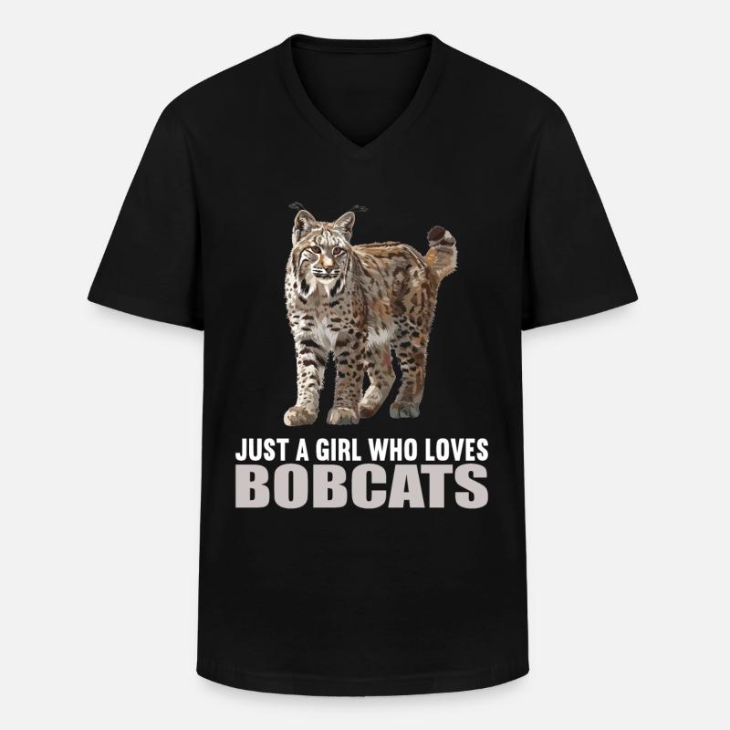 Bobcats Rotluchse Rotluchs Luchs - Männer-T-Shirt mit V-Ausschnitt - Schwarz