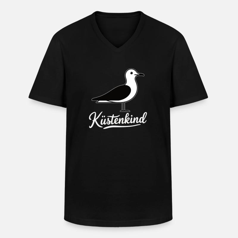 Küstenkind 2 - Männer-T-Shirt mit V-Ausschnitt - Schwarz