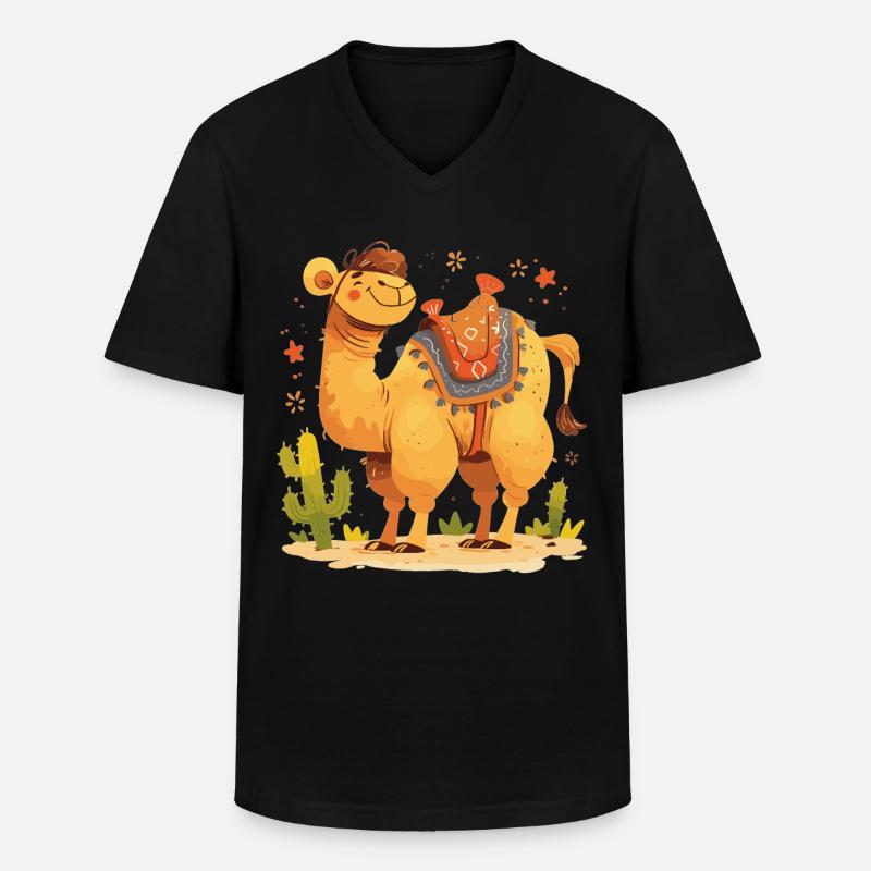 Camel Kamele Kamel - Men's V-Neck T-Shirt - black