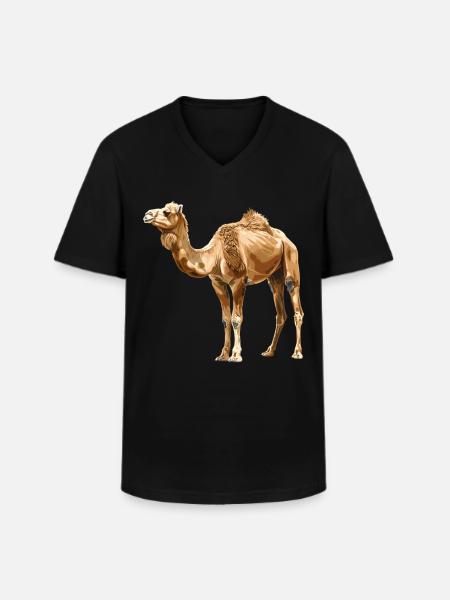 Camel Kamele Kamel - Men's V-Neck T-Shirt - black