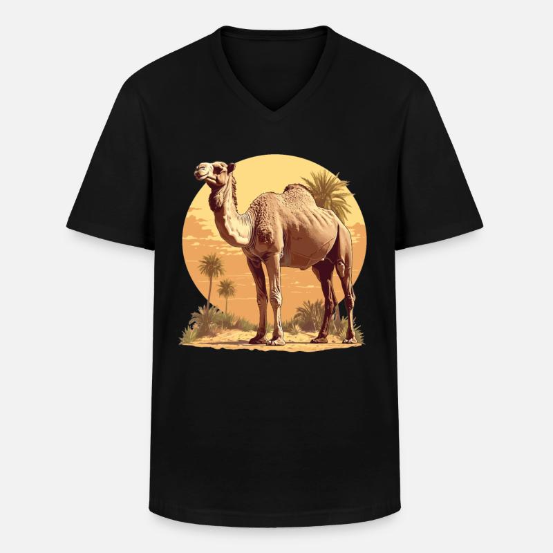 Camel Kamele Kamel - Men's V-Neck T-Shirt - black