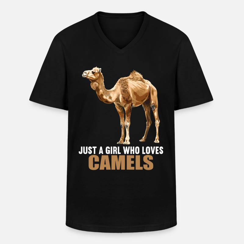 Camel Kamele Kamel - Men's V-Neck T-Shirt - black