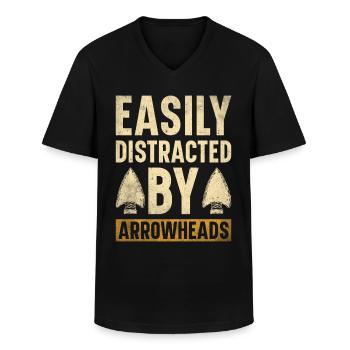 Arrowheads Collectible Arrowheads Collection - Men's V-Neck T-Shirt - black - Front - AI Model Male 178 dark (178cm)