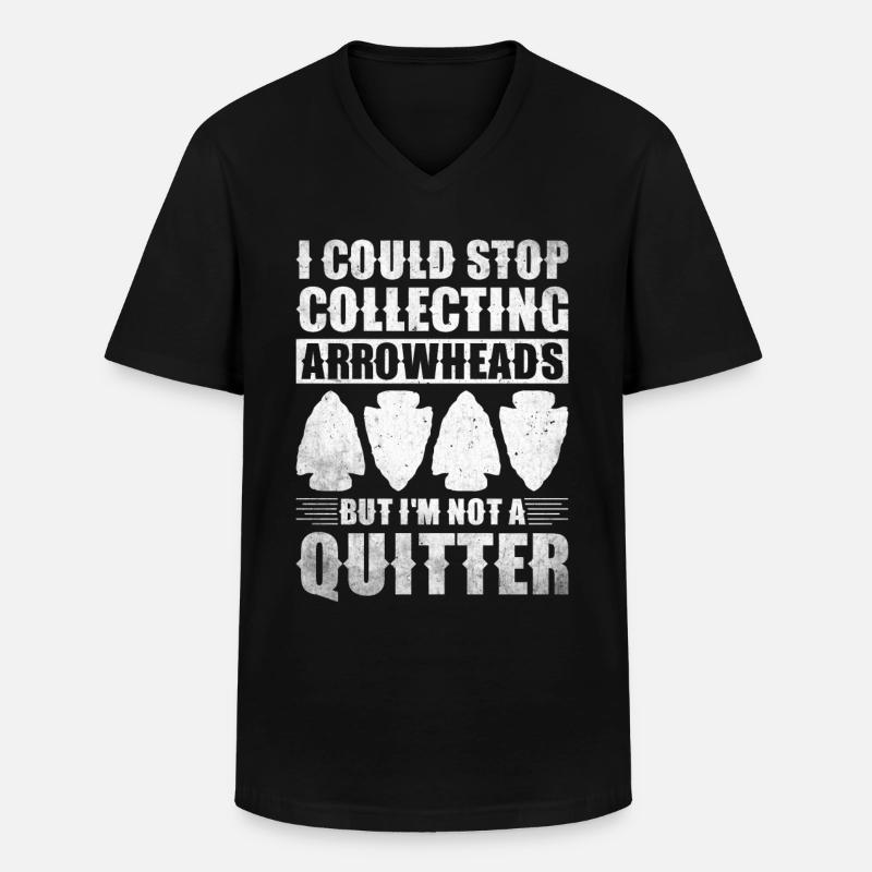 Pfeilspitzen Sammler Pfeilspitzen Sammlung - Männer-T-Shirt mit V-Ausschnitt - Schwarz