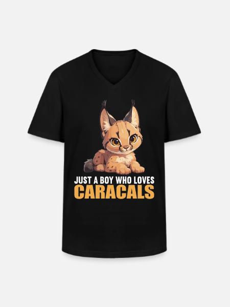 Caracal Karakale Karakal - Men's V-Neck T-Shirt - black
