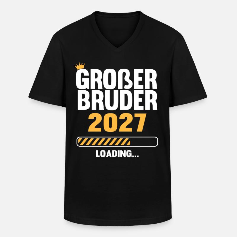 Großer Bruder 2027 Loading - Männer-T-Shirt mit V-Ausschnitt - Schwarz