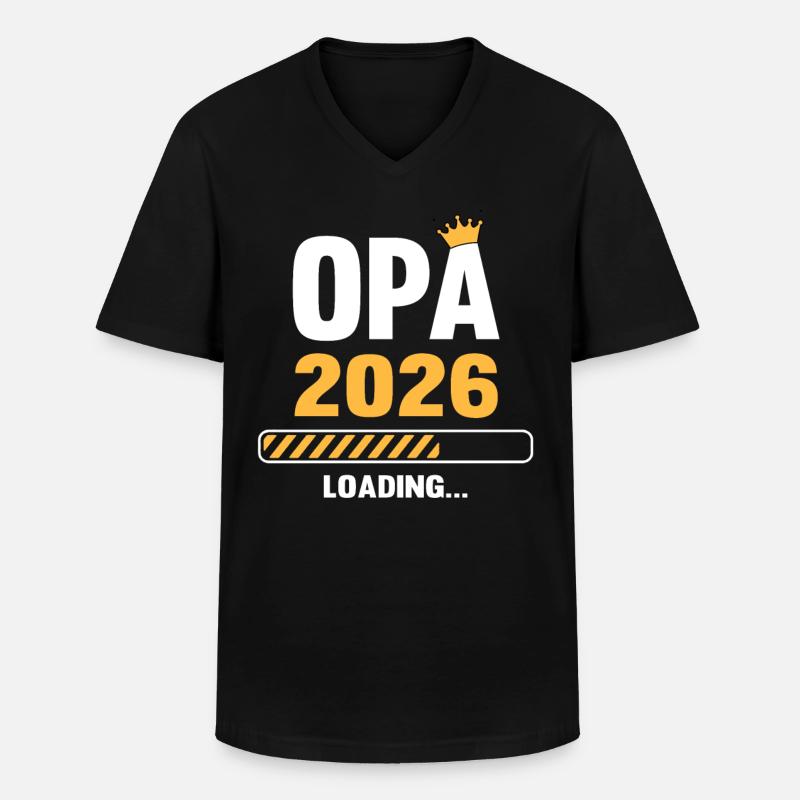 Opa 2026 Loading - Männer-T-Shirt mit V-Ausschnitt - Schwarz