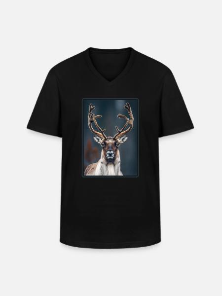 Caribou Karibus Karibu - Men's V-Neck T-Shirt - black