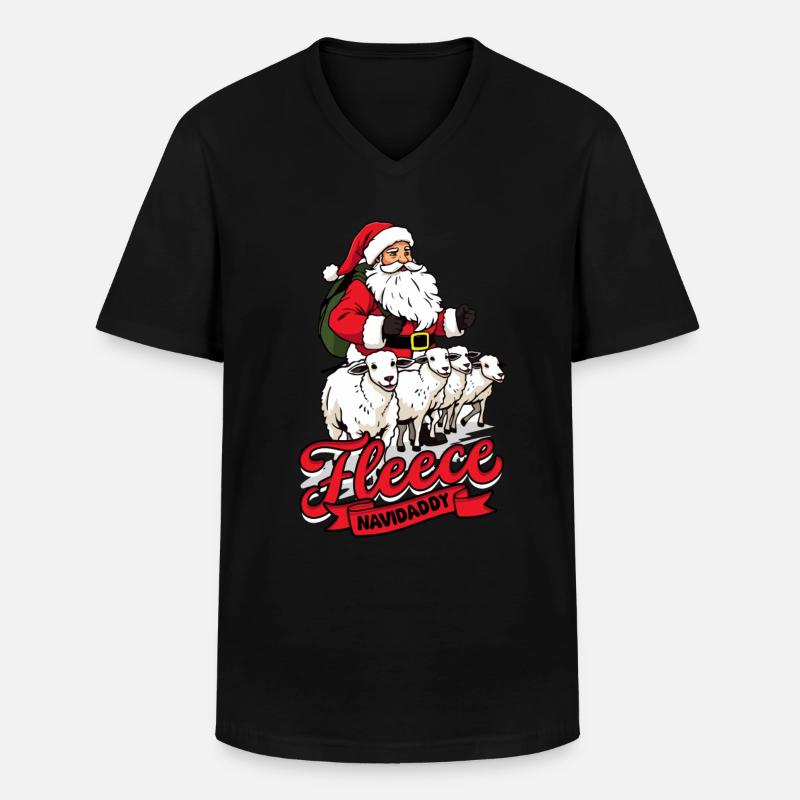 Shepherd Sheep Sheep Shepherd - Men's V-Neck T-Shirt - black