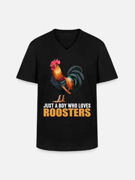 Rooster Roosters Rooster - Men's V-Neck T-Shirt - black