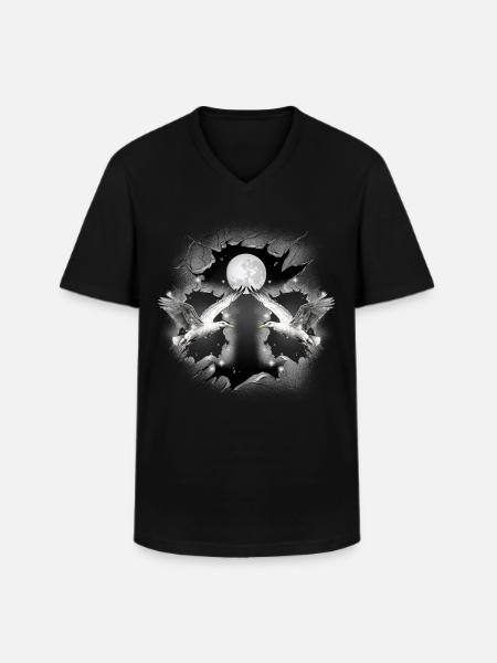Seagull mystical maritime seagulls - Men's V-Neck T-Shirt - black