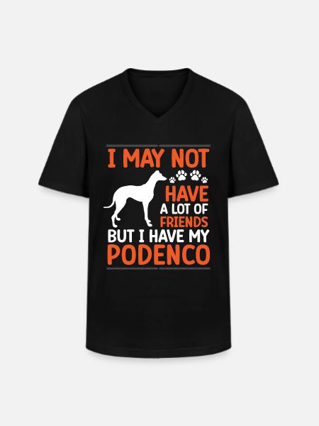 Podenco is my friend greyhound Podenco - Men's V-Neck T-Shirt - black