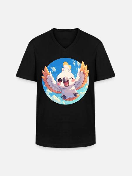 Cockatoo Kakadus Kakadu - Männer-T-Shirt mit V-Ausschnitt - Schwarz