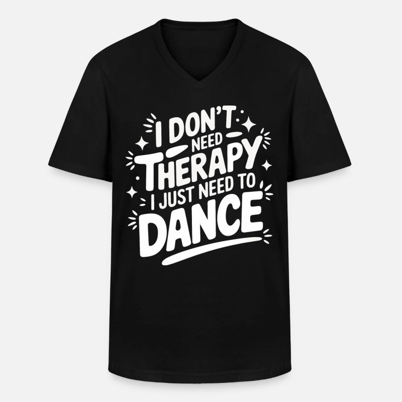 Dancing Dancers Dancing - Men's V-Neck T-Shirt - black
