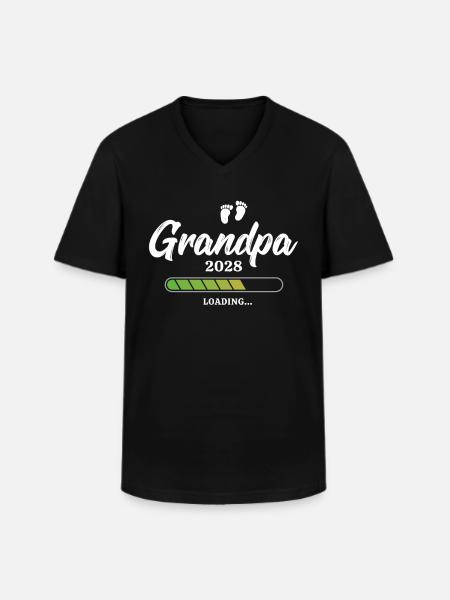 Grandpa Loading 2028 - Men's V-Neck T-Shirt - black
