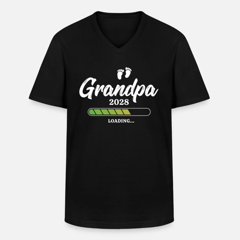 Grandpa Loading 2028 - Männer-T-Shirt mit V-Ausschnitt - Schwarz