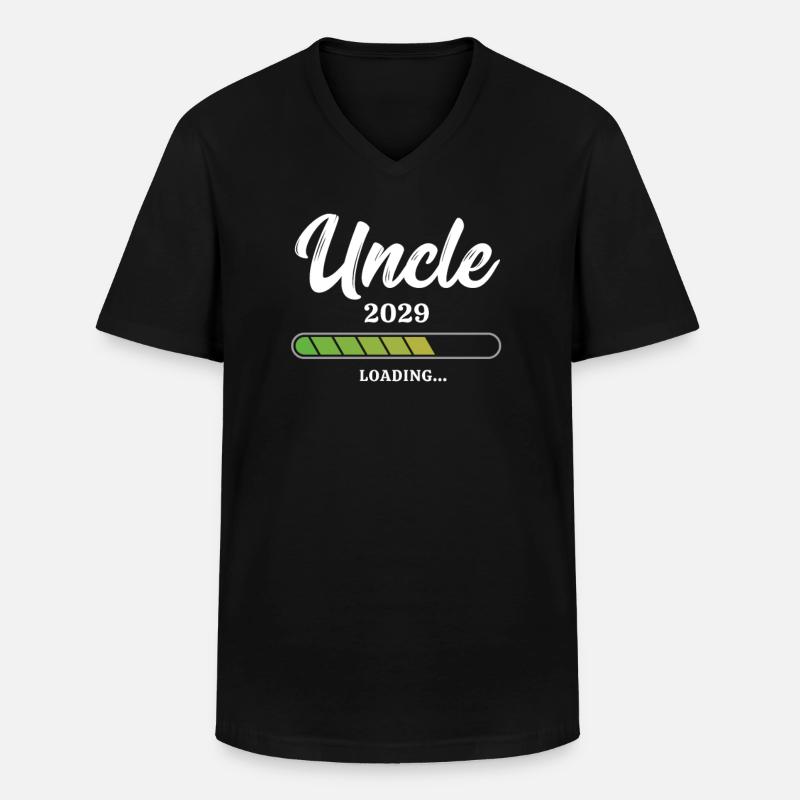 Uncle Loading 2029 - Men's V-Neck T-Shirt - black