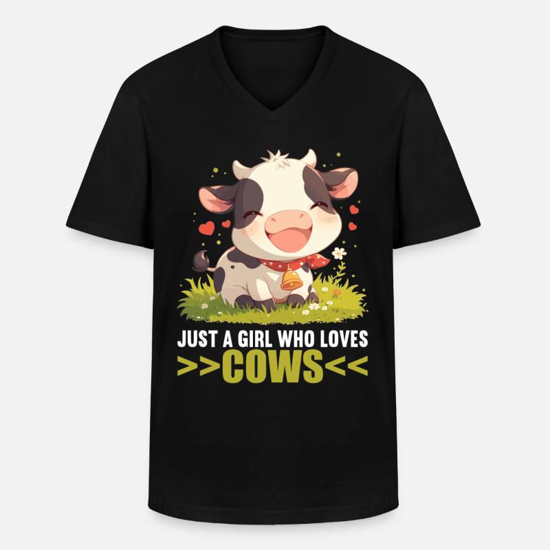 Kühe Kuh - Männer-T-Shirt mit V-Ausschnitt - Schwarz