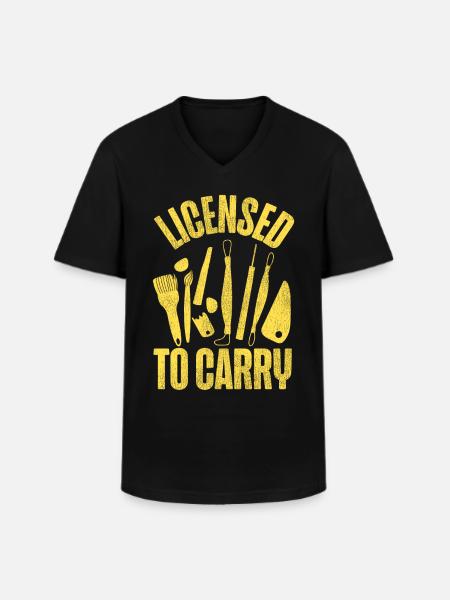 Pottery Ceramics Artist Licensed - Men's V-Neck T-Shirt - black