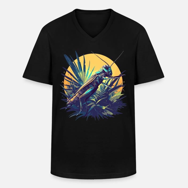 Grillen Grille - Männer-T-Shirt mit V-Ausschnitt - Schwarz