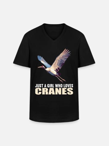 Cranes Crane - Men's V-Neck T-Shirt - black