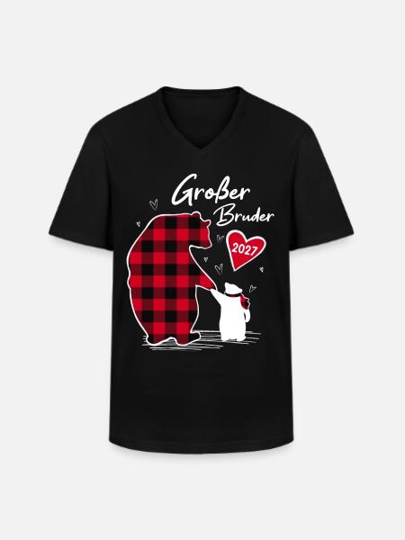 Big Brother Bear 2027 - Men's V-Neck T-Shirt - black