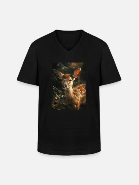 Deer Deer - Men's V-Neck T-Shirt - black