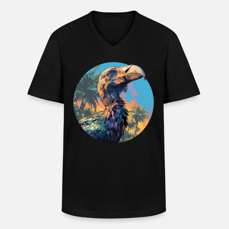Dodos Dodo - Männer-T-Shirt mit V-Ausschnitt - Schwarz