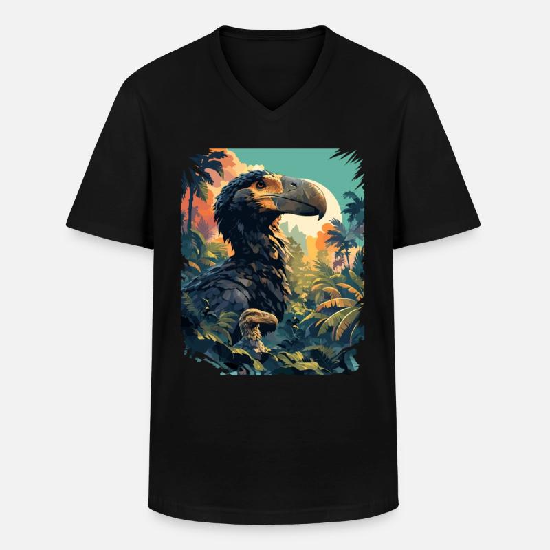 Dodos Dodo - T-shirt col V Homme - noir
