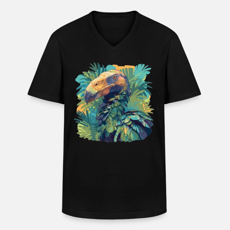 Dodos Dodo - Männer-T-Shirt mit V-Ausschnitt - Schwarz